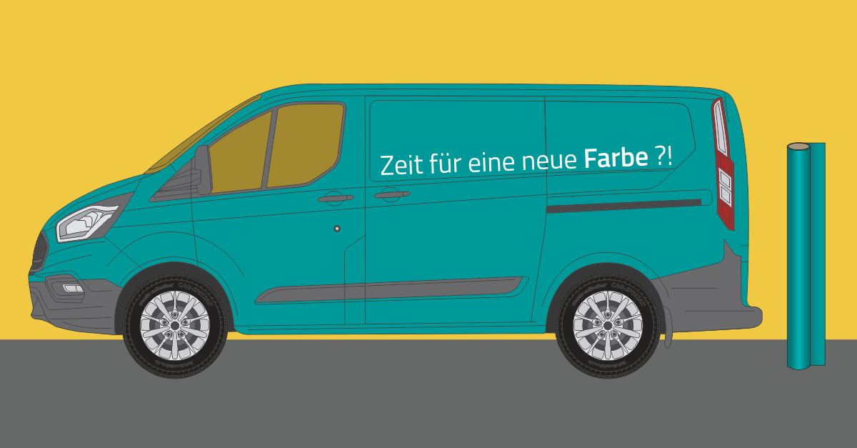 Illustration Fahrzeugfolierung für Gewerbebetriebe